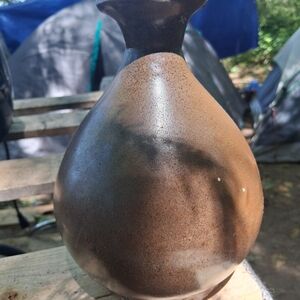 Elegant Brown Ceramic Vase